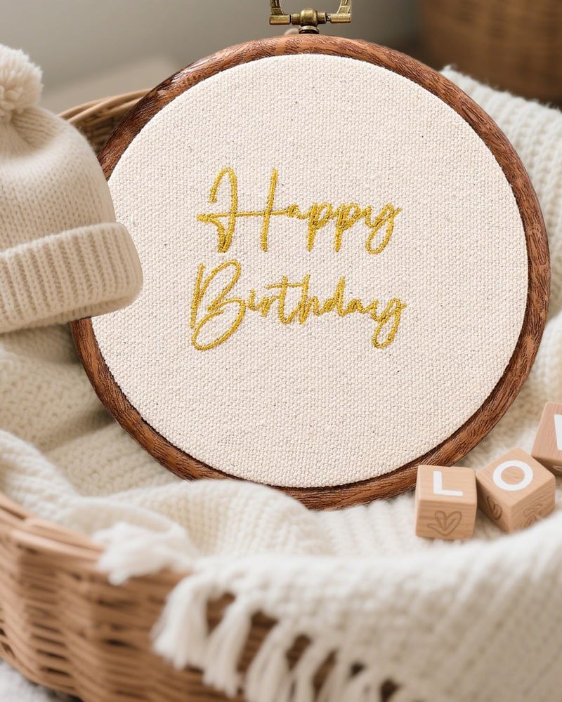 LIWOFLY Baby Monthly Milestone Markers Disc, Happy Birthday Decoration for Infant Room, Wooden Announcement Sign, Birthday Signs, Shower Gift, Reusable Photo Props (Small Gold Text) - Image 4
